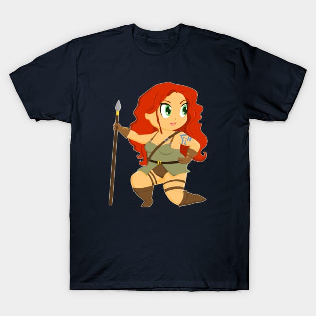 Ruby the Red Warrior T-Shirt by scoffin